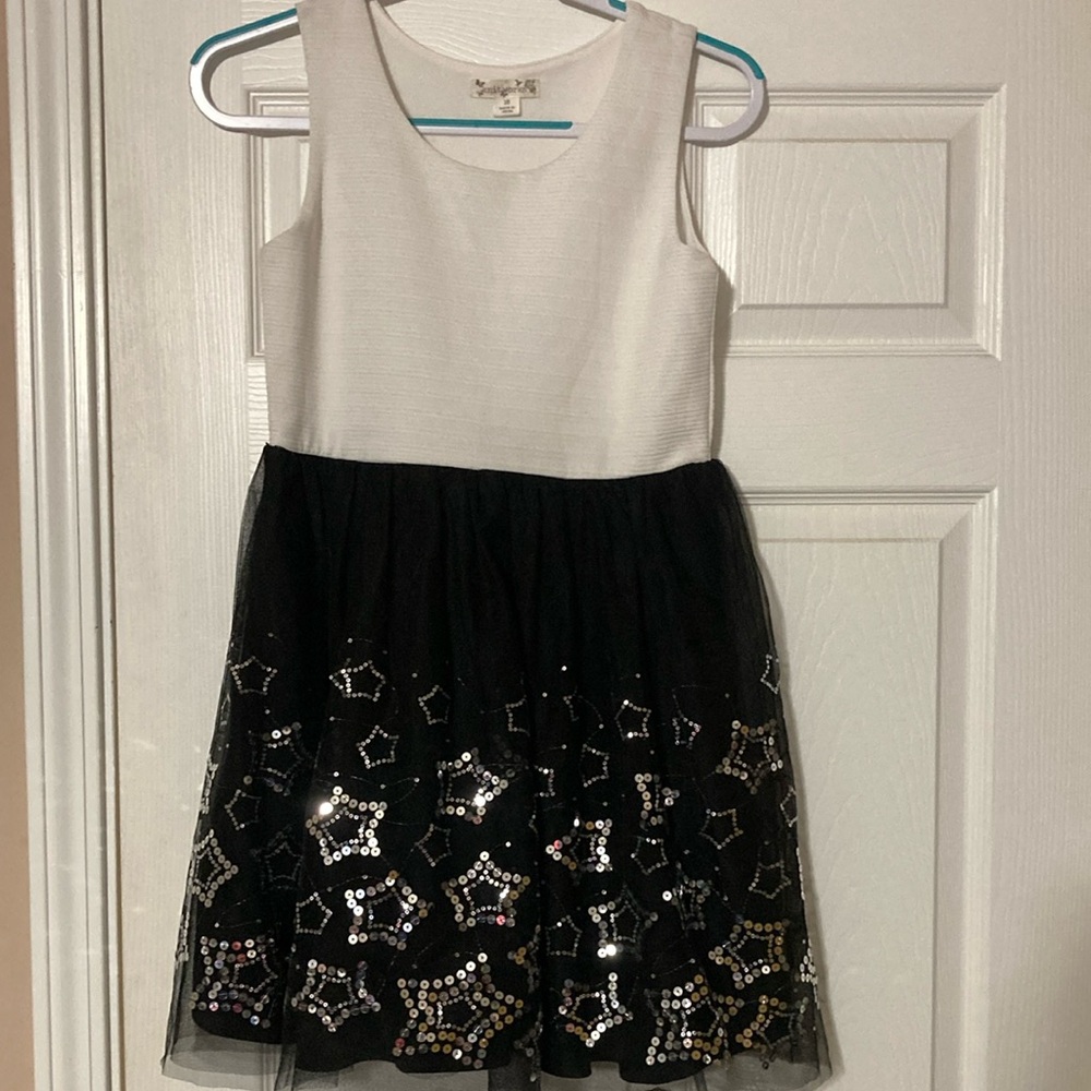 Elegant Black and White Kids Dress